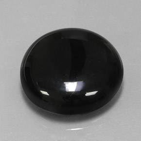18.29캐럿 천연 검정색 아게이트, 라운드 컷, 18.70 mm, 불투명체