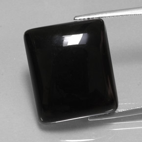 23.85캐럿 천연 검정색 아게이트, 바게트, 20.1×17.2 mm, 불투명체