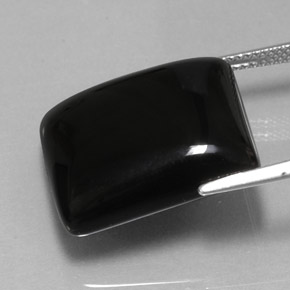 23.85캐럿 천연 검정색 아게이트, 바게트, 20.1×17.2 mm, 불투명체