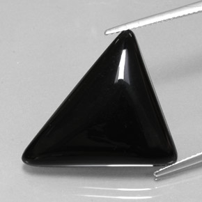 16.78캐럿 천연 검정색 아게이트, 트릴리언, 26.9×19.8 mm, 불투명체