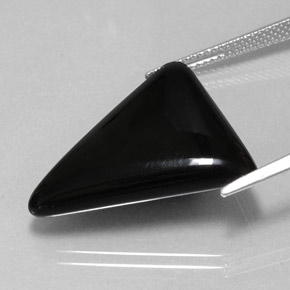 16.78캐럿 천연 검정색 아게이트, 트릴리언, 26.9×19.8 mm, 불투명체