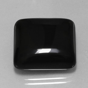 21.98캐럿 천연 검정색 아게이트, 스퀘어, 18.2×17.6 mm, 불투명체