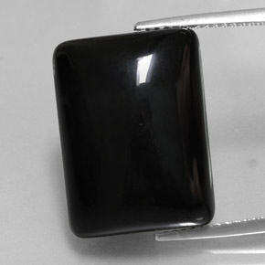 18.30캐럿 천연 검정색 아게이트, 바게트, 18.5×13.9 mm, 불투명체
