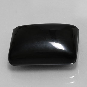 18.30캐럿 천연 검정색 아게이트, 바게트, 18.5×13.9 mm, 불투명체
