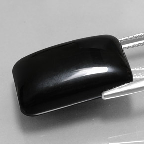 18.30캐럿 천연 검정색 아게이트, 바게트, 18.5×13.9 mm, 불투명체