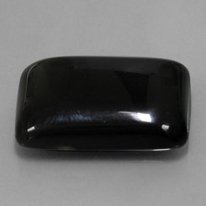 22.39캐럿 천연 검정색 아게이트, 바게트, 22.3×15.5 mm, 불투명체