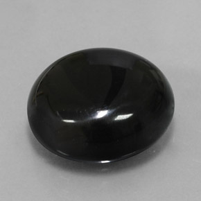 15.06캐럿 천연 검정색 아게이트, 라운드 컷, 16.26 mm, 불투명체