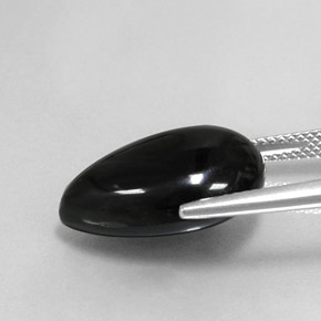 11.73캐럿 천연 검정색 아게이트, 배 모양, 18.8×13.2 mm, 불투명체
