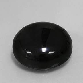 36.81캐럿 천연 검정색 아게이트, 라운드 컷, 21.89 mm, 불투명체
