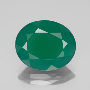 3.80캐럿 천연 그린 아게이트, 투명한, 12.2×10.2 mm, 투명/반투명