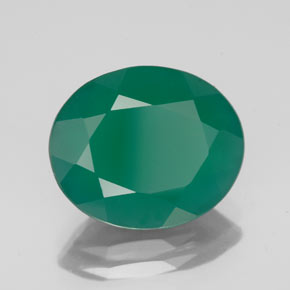 3.80캐럿 천연 그린 아게이트, 투명한, 12.2×10.2 mm, 투명/반투명
