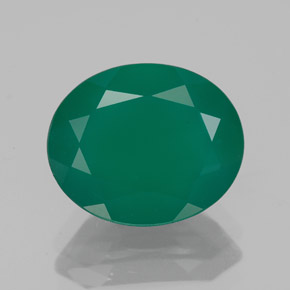 3.99캐럿 천연 그린 아게이트, 투명한, 11.8×9.8 mm, 투명/반투명