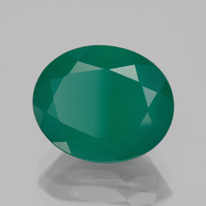 3.99캐럿 천연 그린 아게이트, 투명한, 11.8×9.8 mm, 투명/반투명
