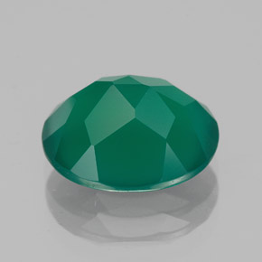 3.99캐럿 천연 그린 아게이트, 투명한, 11.8×9.8 mm, 투명/반투명