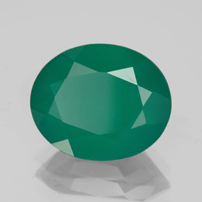 3.97캐럿 천연 그린 아게이트, 투명한, 12.2×10.1 mm, 투명/반투명