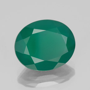 4.10캐럿 천연 그린 아게이트, 투명한, 12.2×10.1 mm, 투명/반투명