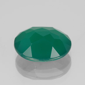 4.10캐럿 천연 그린 아게이트, 투명한, 12.2×10.1 mm, 투명/반투명
