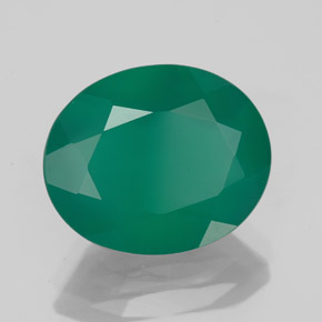 4.35캐럿 천연 그린 아게이트, 투명한, 12.2×10.1 mm, 투명/반투명
