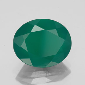 4.42캐럿 천연 그린 아게이트, 투명한, 12.2×10 mm, 투명/반투명