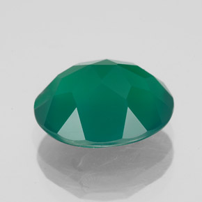 4.42캐럿 천연 그린 아게이트, 투명한, 12.2×10 mm, 투명/반투명