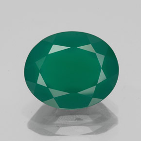 3.73캐럿 천연 그린 아게이트, 투명한, 11.7×9.7 mm, 투명/반투명
