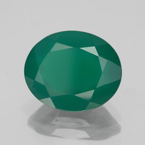 3.73캐럿 천연 그린 아게이트, 투명한, 11.7×9.7 mm, 투명/반투명