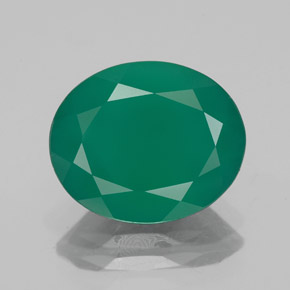 3.75캐럿 천연 그린 아게이트, 투명한, 12.1×10 mm, 투명/반투명