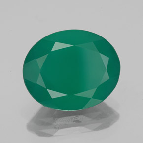 3.75캐럿 천연 그린 아게이트, 투명한, 12.1×10 mm, 투명/반투명