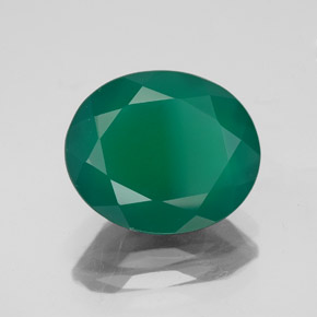 4.13캐럿 천연 그린 아게이트, 투명한, 12.1×10 mm, 투명/반투명