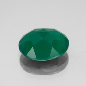 4.13캐럿 천연 그린 아게이트, 투명한, 12.1×10 mm, 투명/반투명