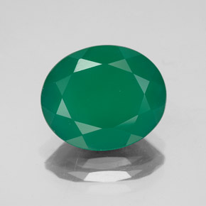 4.23캐럿 천연 그린 아게이트, 투명한, 12.3×10.1 mm, 투명/반투명