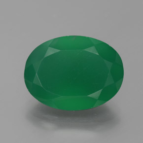 7.75캐럿 천연 그린 아게이트, 투명한, 15.9×12 mm, 투명/반투명