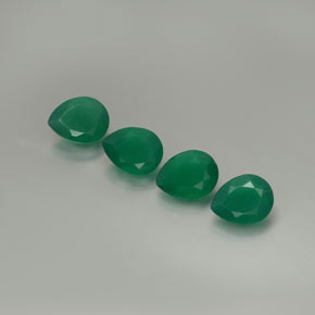 캐럿 천연 그린 아게이트 보석, 투명한, 8.8×6.8 mm, 투명/반투명