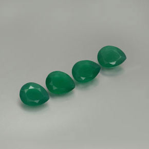 캐럿 천연 그린 아게이트 보석, 투명한, 8.8×6.8 mm, 투명/반투명