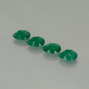 캐럿 천연 그린 아게이트 보석, 투명한, 8.8×6.8 mm, 투명/반투명