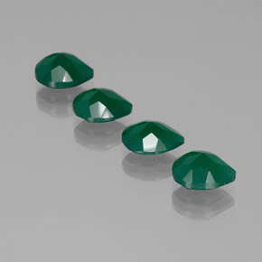 캐럿 천연 그린 아게이트 보석, 배 모양, 10.1×8.1 mm, 투명한