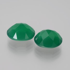 캐럿 천연 그린 아게이트 보석, 타원형 컷, 12×9.9 mm, 투명한