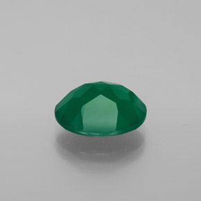 4.31캐럿 천연 그린 아게이트, 타원형 컷, 12.2×10.2 mm, 투명한