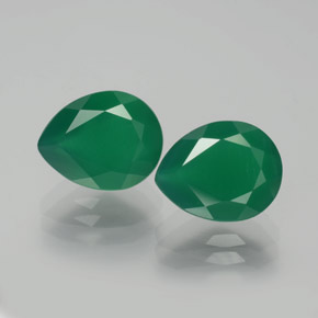 캐럿 천연 그린 아게이트 보석, 배 모양, 10.1×8 mm, 투명한