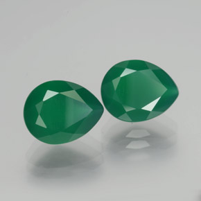 캐럿 천연 그린 아게이트 보석, 배 모양, 10.1×8 mm, 투명한