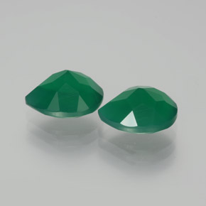 캐럿 천연 그린 아게이트 보석, 배 모양, 10.1×8 mm, 투명한
