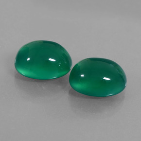 12.08캐럿 천연 포레스트 그린 아게이트 보석, 타원형 컷, 12.6×10.1 mm, 투명한