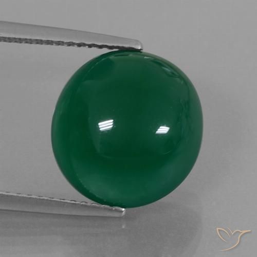 7.17ct 자연스러운 녹색 마노, 타원형, 투명한, Photo A