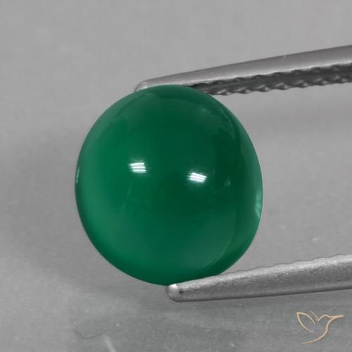 2.75ct 자연스러운 포레스트 그린 마노, 타원형, 투명한