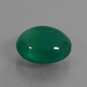 3.82캐럿 천연 포레스트 그린 아게이트, 타원형 컷, 10.8×9.4 mm, 투명한