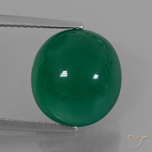 7.38ct 자연스러운 황록색 마노, 타원형, 투명한