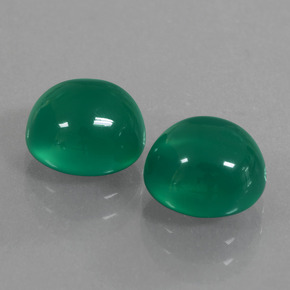 캐럿 천연 그린 아게이트 보석, 타원형 컷, 8.3×7.9 mm, 투명한