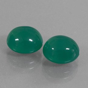5.78캐럿 천연 미디엄 그린 아게이트 보석, 타원형 컷, 9.1×8.4 mm, 투명한