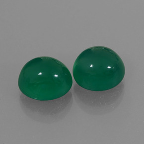 캐럿 천연 그린 아게이트 보석, 타원형 컷, 8.9×8.3 mm, 투명한