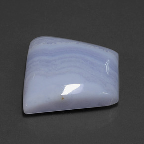 42.18캐럿 천연 바이올렛 블루 아게이트, 멋진 모양, 27.4×24.4 mm, 투명한